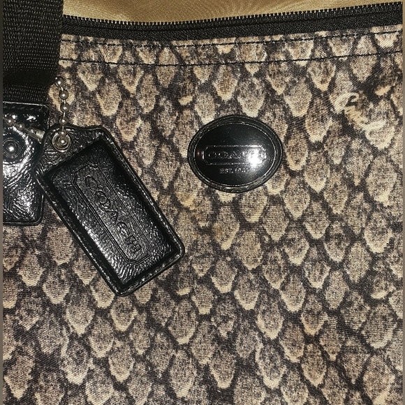 Coach snake print nylon packable weekender tote - Picture 3 of 6